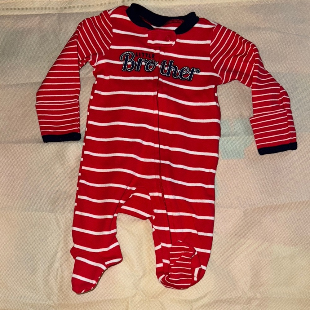 Red Striped Kids One Piece